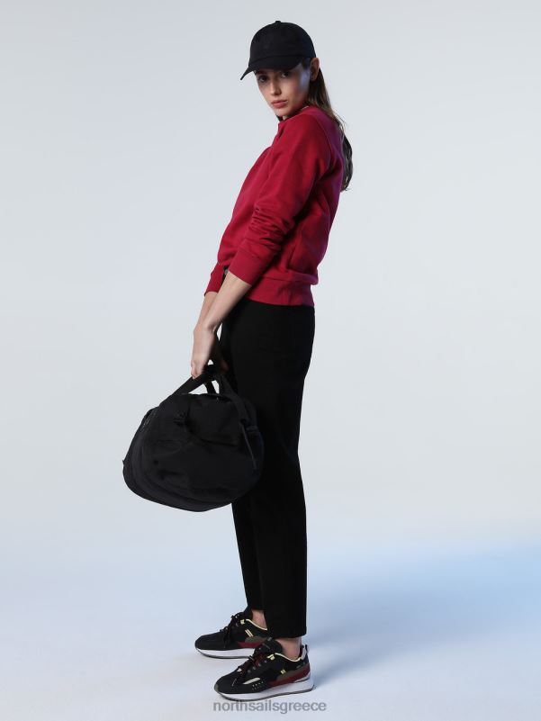 γρ North Sails γυναίκες φούτερ με λαιμόκοψη βαθύ κεράσι NZP81418 είδη ένδυσης