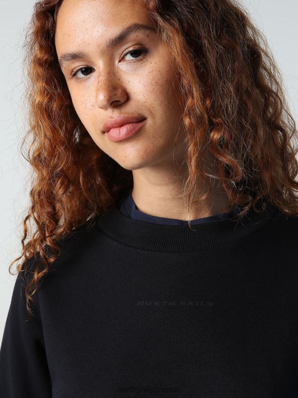 γρ North Sails γυναίκες φούτερ με λαιμόκοψη μαύρος NZP81420 είδη ένδυσης