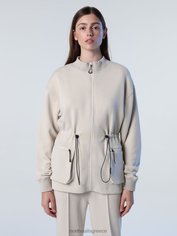 γρ North Sails γυναίκες φούτερ που κλείνει με φερμουάρ ελαφρόπετρα NZP81427 είδη ένδυσης