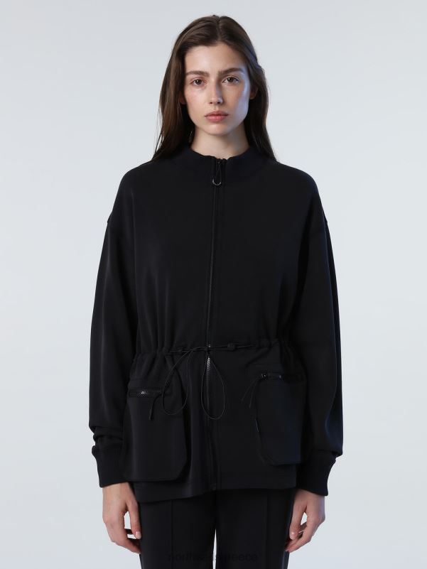 γρ North Sails γυναίκες φούτερ που κλείνει με φερμουάρ μαύρος NZP81428 είδη ένδυσης