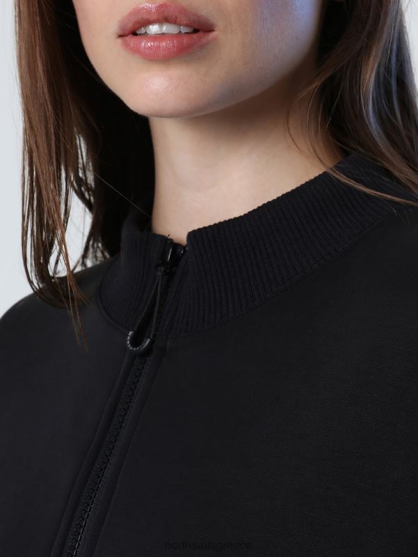 γρ North Sails γυναίκες φούτερ που κλείνει με φερμουάρ μαύρος NZP81428 είδη ένδυσης