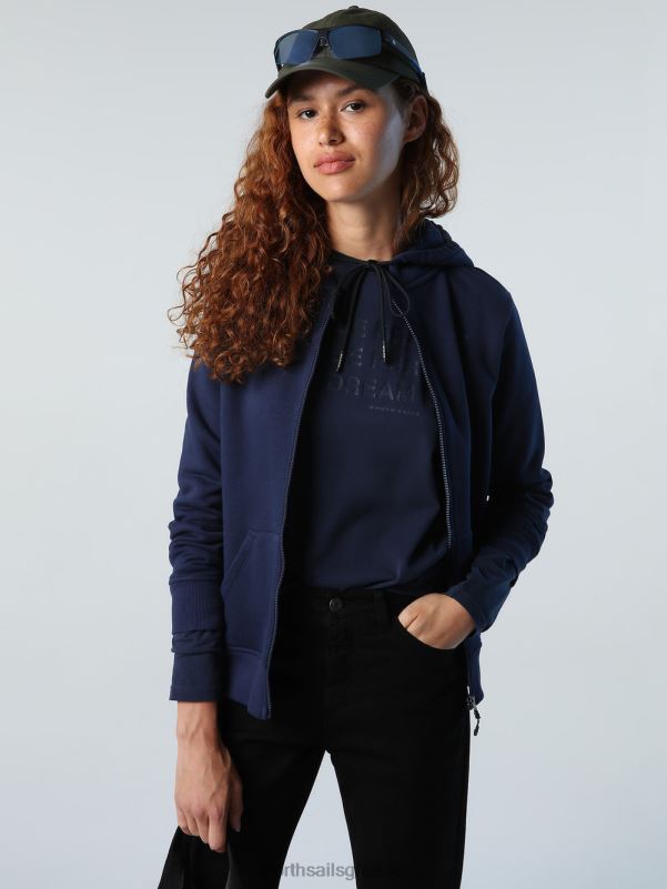 γρ North Sails γυναίκες φούτερ με φερμουάρ ναυτικό μπλε NZP81431 είδη ένδυσης