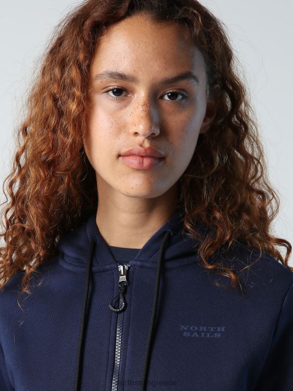 γρ North Sails γυναίκες φούτερ με φερμουάρ ναυτικό μπλε NZP81431 είδη ένδυσης
