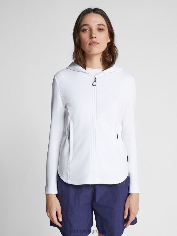 γρ North Sails γυναίκες φούτερ με φερμουάρ άσπρο NZP81473 είδη ένδυσης