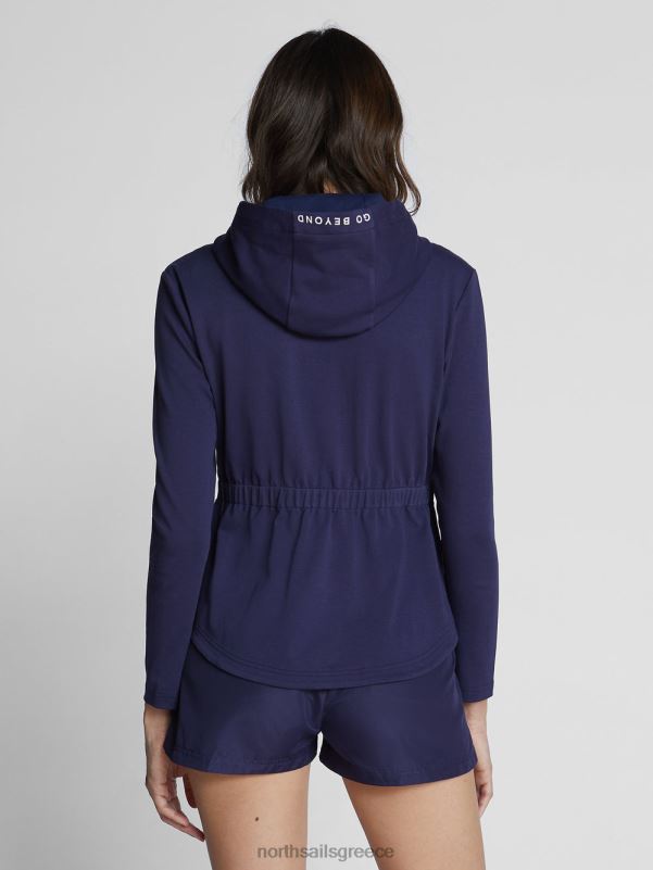 γρ North Sails γυναίκες φούτερ με φερμουάρ μεσάνυχτα μπλε NZP81474 είδη ένδυσης