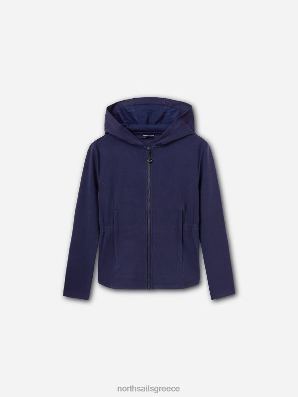 γρ North Sails γυναίκες φούτερ με φερμουάρ μεσάνυχτα μπλε NZP81474 είδη ένδυσης
