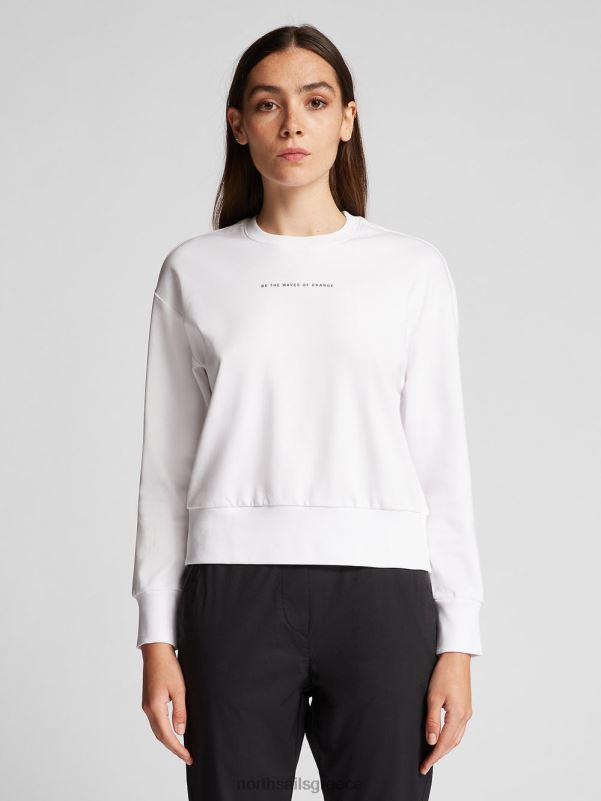 γρ North Sails γυναίκες φούτερ με γράμματα άσπρο NZP81487 είδη ένδυσης