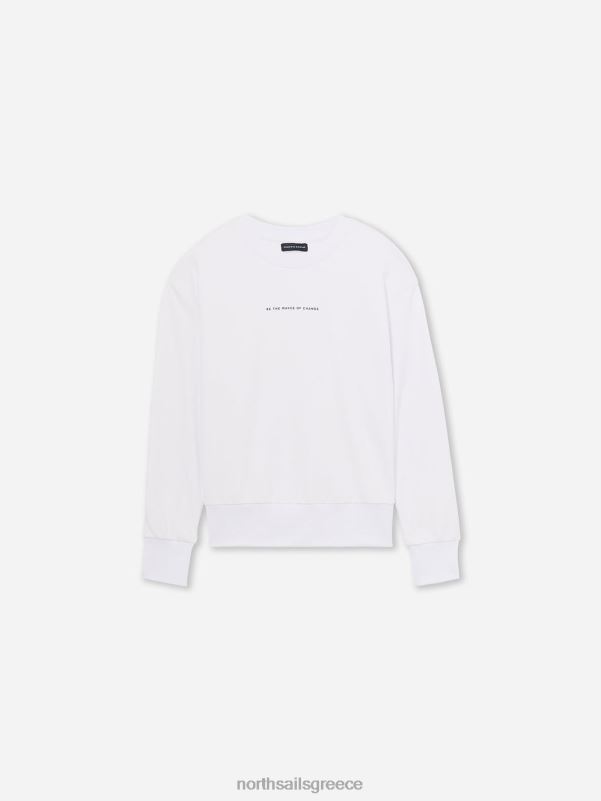 γρ North Sails γυναίκες φούτερ με γράμματα άσπρο NZP81487 είδη ένδυσης