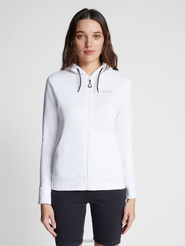 γρ North Sails γυναίκες βιολογικό φλις φούτερ άσπρο NZP81529 είδη ένδυσης