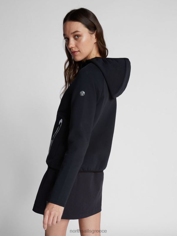 γρ North Sails γυναίκες ανακυκλωμένο φούτερ κατάδυσης μαύρος NZP81532 είδη ένδυσης