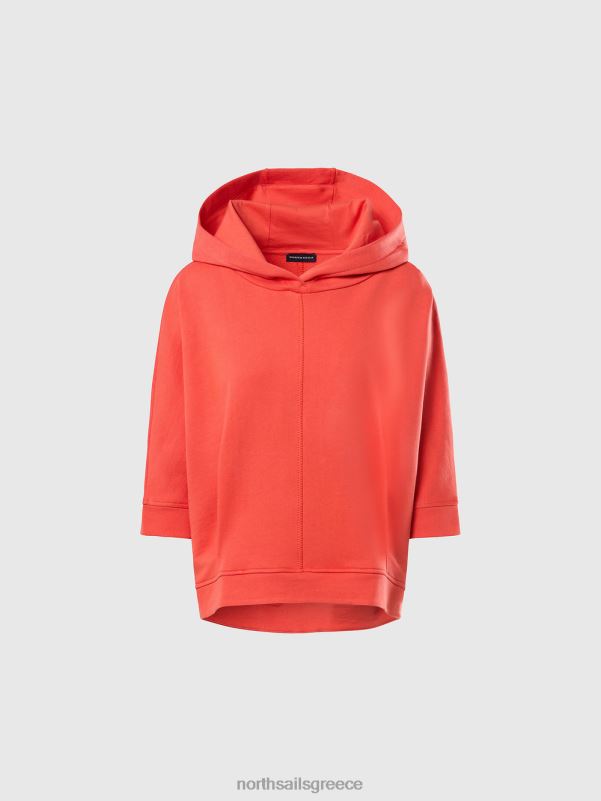 γρ North Sails γυναίκες κοντομάνικη κουκούλα πάπρικα NZP8591 είδη ένδυσης