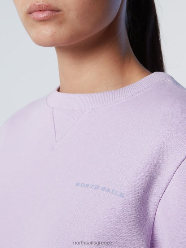 γρ North Sails γυναίκες φούτερ με στάμπα στο στήθος λιλά άνθιση NZP8596 είδη ένδυσης