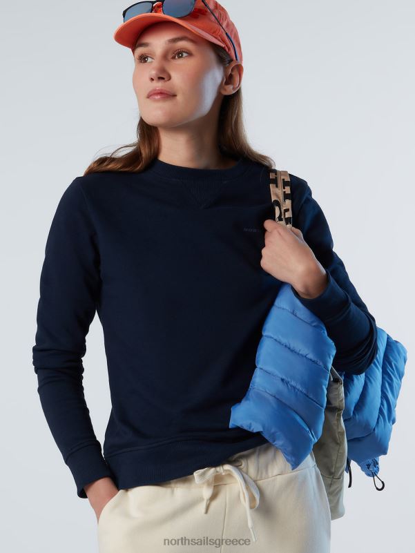 γρ North Sails γυναίκες φούτερ με στάμπα στο στήθος ναυτικό μπλε NZP8597 είδη ένδυσης