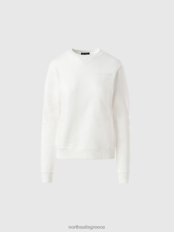 γρ North Sails γυναίκες φούτερ με στάμπα στο στήθος κρέμα αμυγδάλου NZP8598 είδη ένδυσης