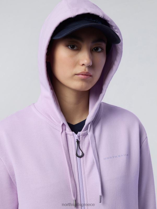 γρ North Sails γυναίκες Φούτερ με στάμπα στο στήθος λιλά άνθιση NZP8604 είδη ένδυσης