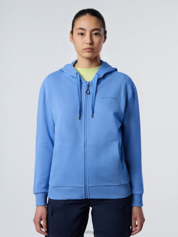 γρ North Sails γυναίκες Φούτερ με στάμπα στο στήθος γαλάζιο του αραβοσίτου NZP8605 είδη ένδυσης