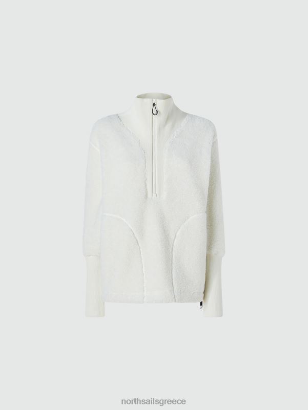 γρ North Sails γυναίκες Φούτερ με ζιβάγκο με μισό φερμουάρ marshmallow NZP81416 είδη ένδυσης
