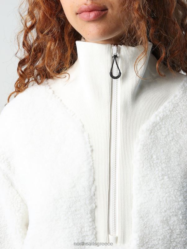 γρ North Sails γυναίκες Φούτερ με ζιβάγκο με μισό φερμουάρ marshmallow NZP81416 είδη ένδυσης