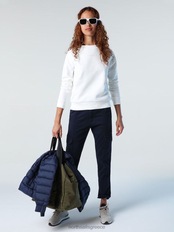 γρ North Sails γυναίκες φούτερ με λαιμόκοψη marshmallow NZP81417 είδη ένδυσης