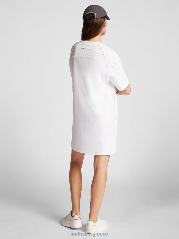 γρ North Sails γυναίκες οργανικό φόρεμα ιντερλοκ άσπρο NZP81525 είδη ένδυσης