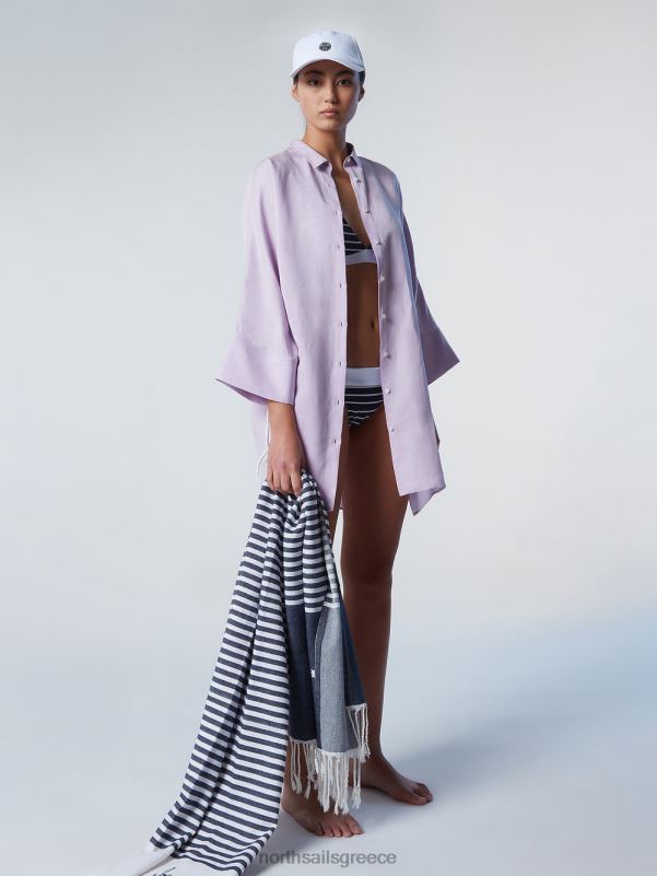 γρ North Sails γυναίκες φόρεμα πουκάμισο κιμονό λιλά άνθιση NZP8586 είδη ένδυσης