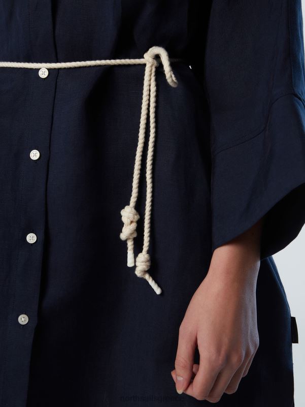 γρ North Sails γυναίκες φόρεμα πουκάμισο κιμονό ναυτικό μπλε NZP8587 είδη ένδυσης