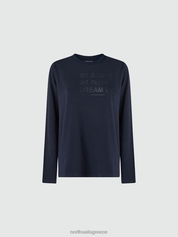 γρ North Sails γυναίκες μπλουζάκι με εμπριμέ γράμματα σύνθετο 1 NZP81414 είδη ένδυσης