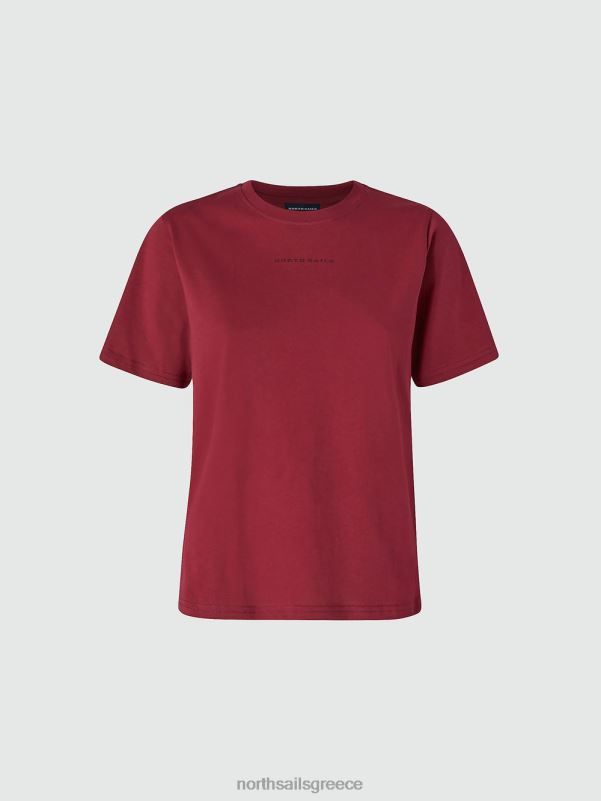 γρ North Sails γυναίκες μπλουζάκι με εμπριμέ γράμματα βαθύ κεράσι NZP81399 είδη ένδυσης