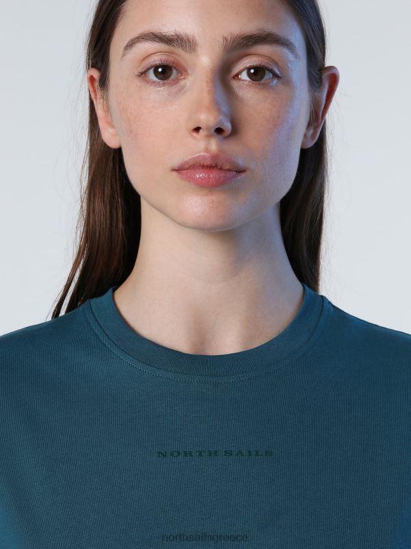 γρ North Sails γυναίκες μπλουζάκι με εμπριμέ γράμματα Μεσόγειος NZP81400 είδη ένδυσης