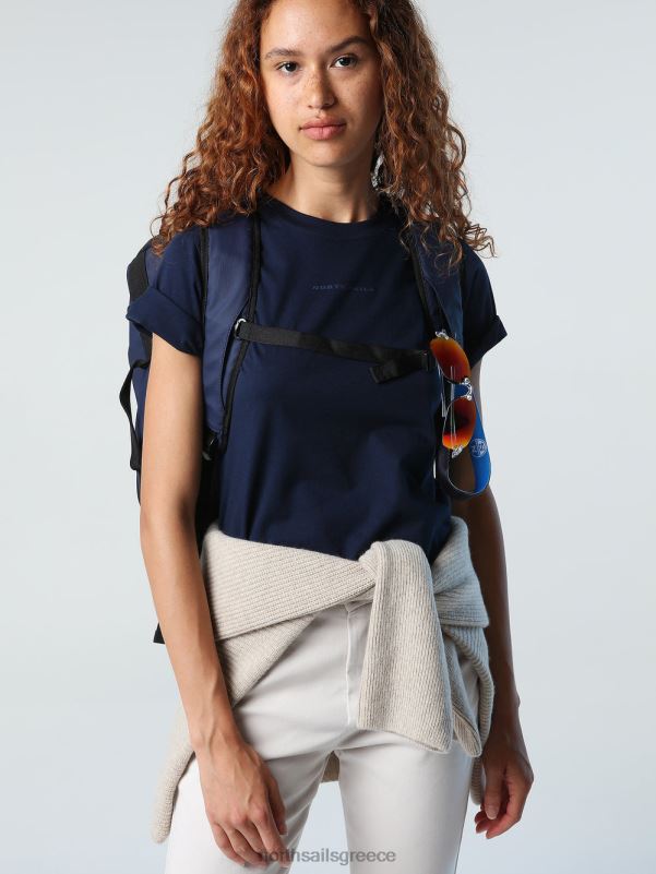 γρ North Sails γυναίκες μπλουζάκι με εμπριμέ γράμματα ναυτικό μπλε NZP81401 είδη ένδυσης