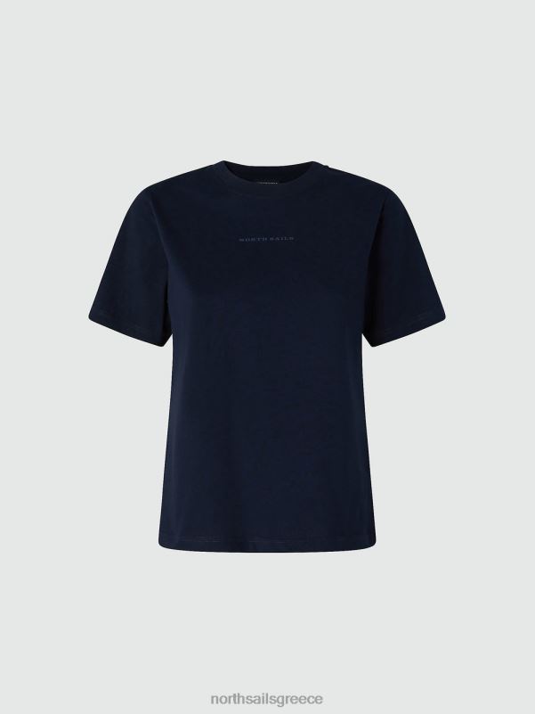 γρ North Sails γυναίκες μπλουζάκι με εμπριμέ γράμματα ναυτικό μπλε NZP81401 είδη ένδυσης