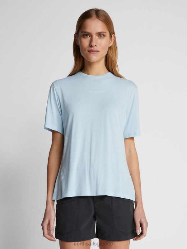 γρ North Sails γυναίκες δωρεάν το μπλουζάκι της θάλασσας δροσερό μπλε NZP81466 είδη ένδυσης