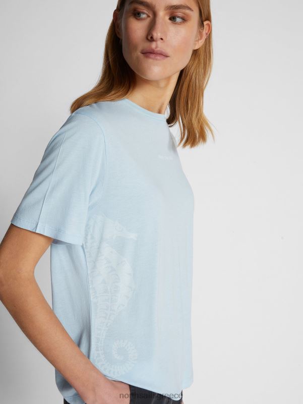 γρ North Sails γυναίκες δωρεάν το μπλουζάκι της θάλασσας δροσερό μπλε NZP81466 είδη ένδυσης