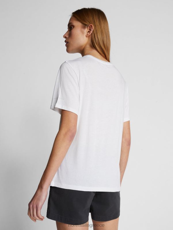 γρ North Sails γυναίκες δωρεάν το μπλουζάκι της θάλασσας άσπρο NZP81467 είδη ένδυσης