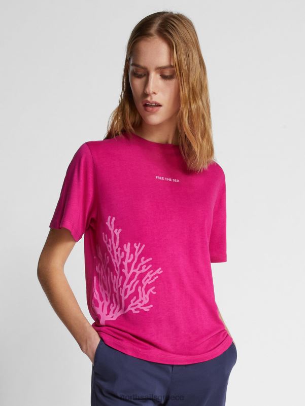 γρ North Sails γυναίκες δωρεάν το μπλουζάκι της θάλασσας ορχιδέα NZP81468 είδη ένδυσης