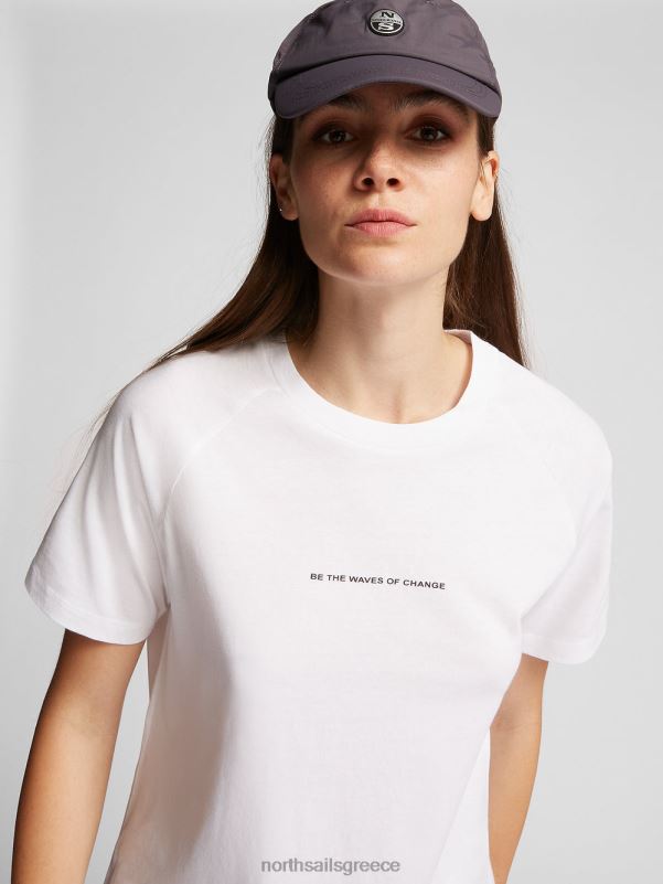 γρ North Sails γυναίκες μπλουζάκι από βαμβάκι και μπαμπού άσπρο NZP81471 είδη ένδυσης