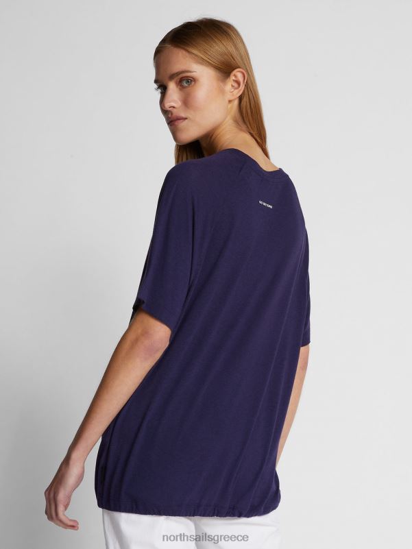 γρ North Sails γυναίκες μπλουζάκι από βαμβάκι και μπαμπού μεσάνυχτα μπλε NZP81490 είδη ένδυσης