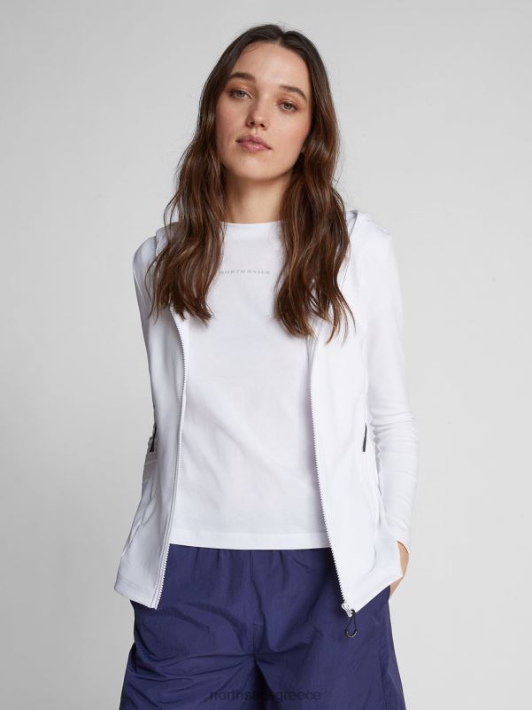 γρ North Sails γυναίκες μπλουζάκι με γράμματα άσπρο NZP81491 είδη ένδυσης