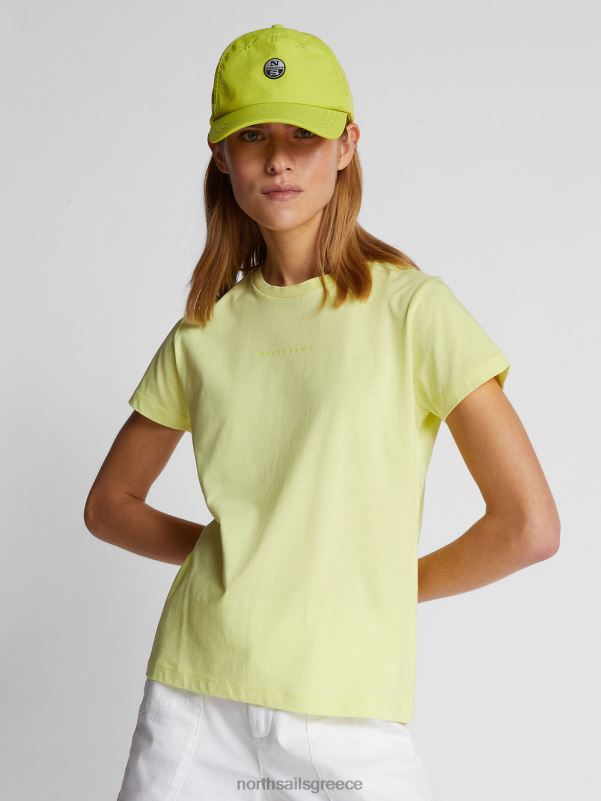 γρ North Sails γυναίκες μπλουζάκι με γράμματα ελαφρύ θείο NZP81493 είδη ένδυσης