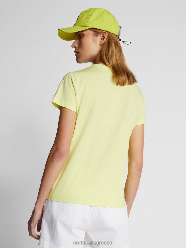 γρ North Sails γυναίκες μπλουζάκι με γράμματα ελαφρύ θείο NZP81493 είδη ένδυσης