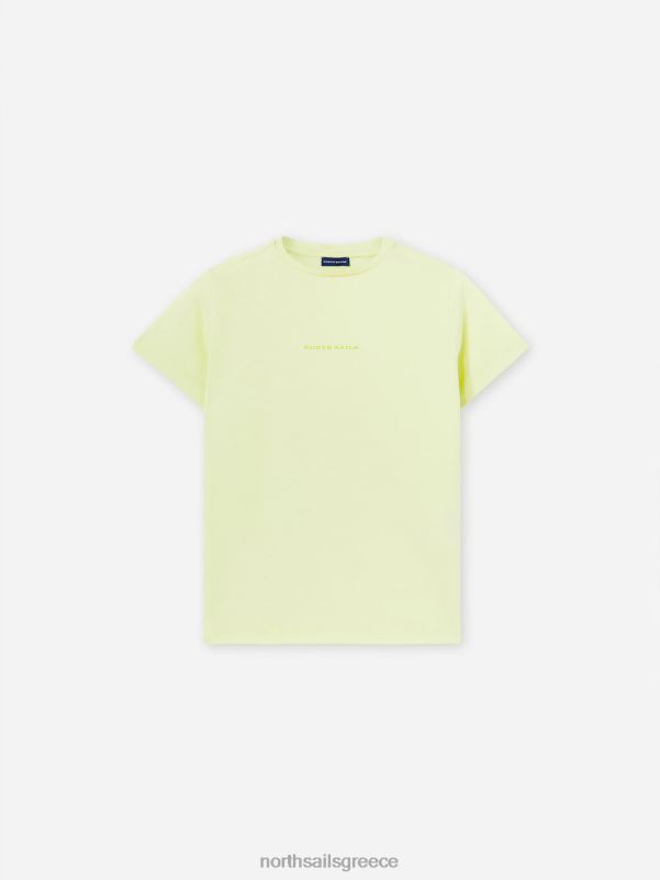 γρ North Sails γυναίκες μπλουζάκι με γράμματα ελαφρύ θείο NZP81493 είδη ένδυσης