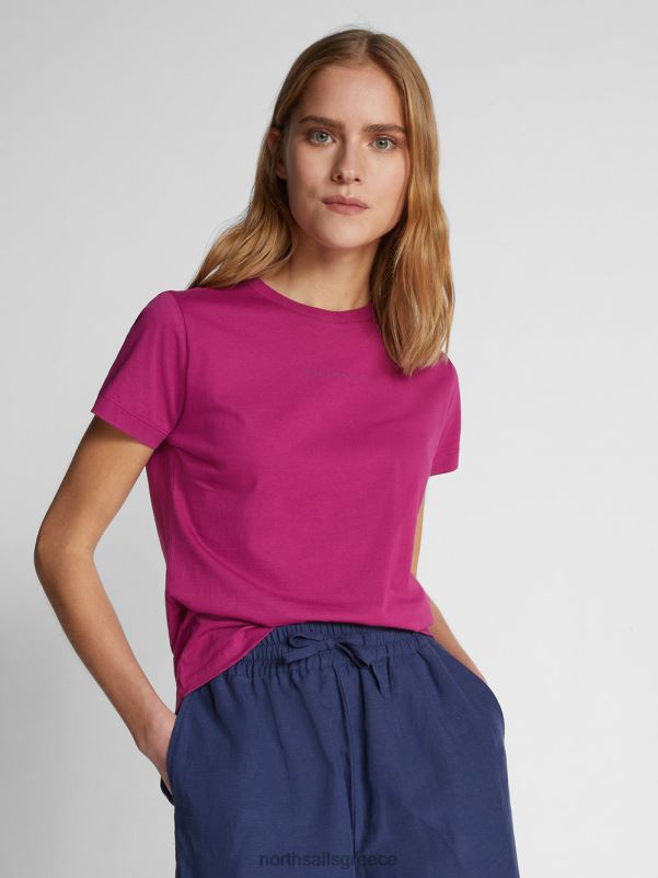 γρ North Sails γυναίκες μπλουζάκι με γράμματα ορχιδέα NZP81494 είδη ένδυσης