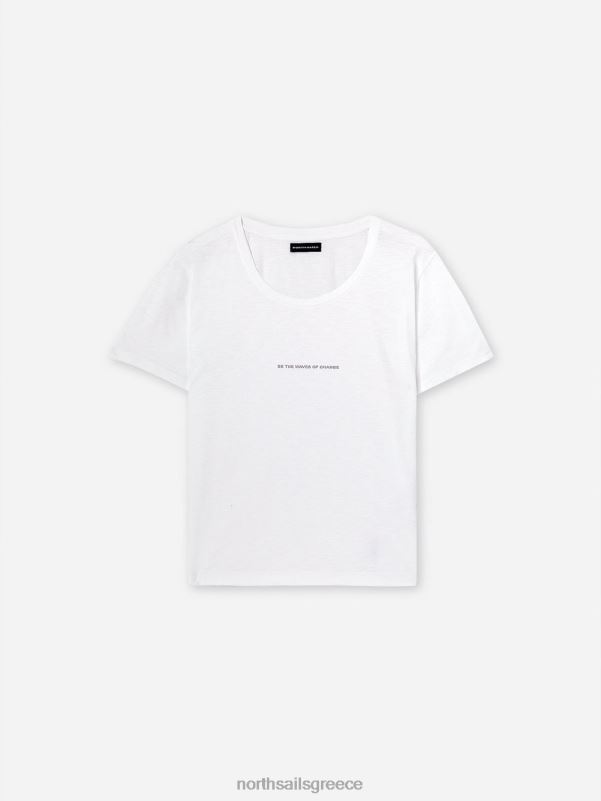 γρ North Sails γυναίκες βιολογικό μπλουζάκι ζέρσεϊ άσπρο NZP81534 είδη ένδυσης