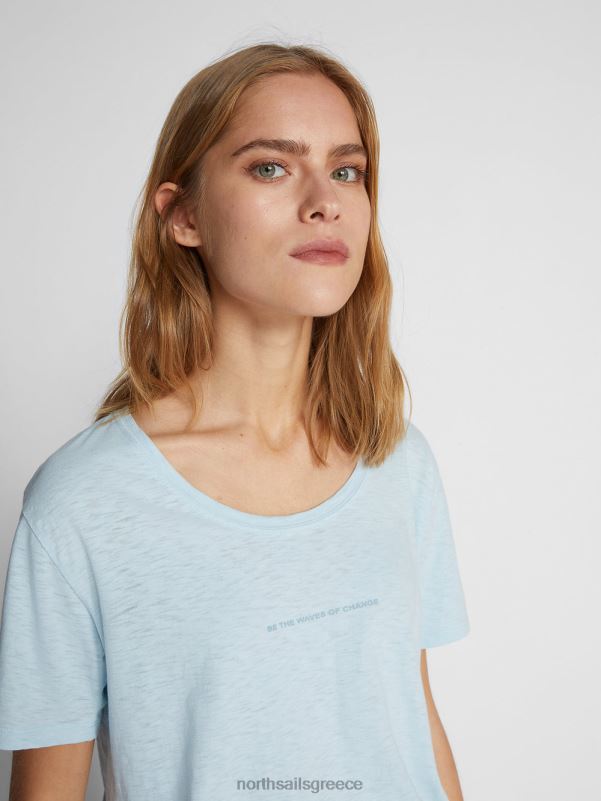 γρ North Sails γυναίκες βιολογικό μπλουζάκι ζέρσεϊ δροσερό μπλε NZP81536 είδη ένδυσης