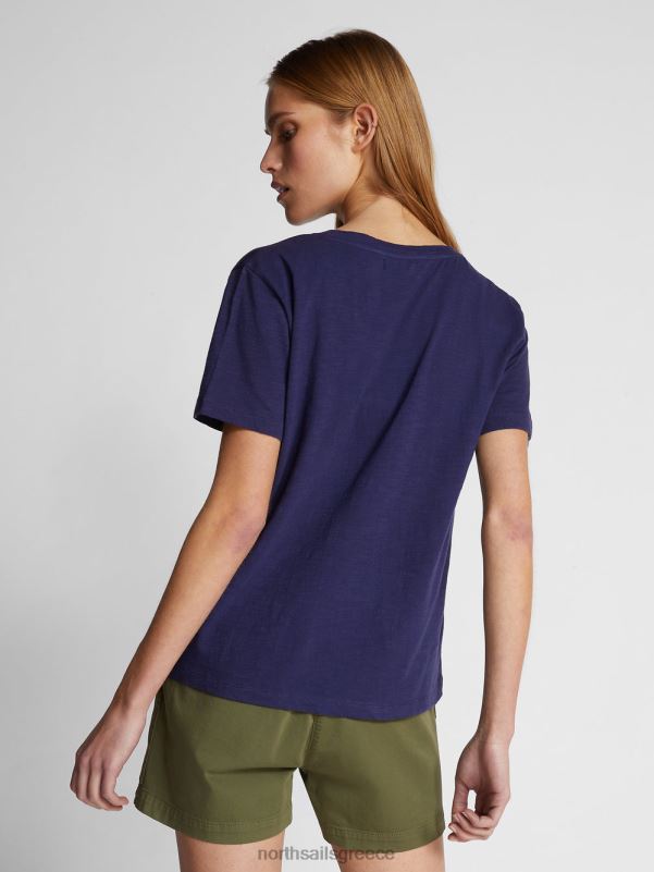 γρ North Sails γυναίκες βιολογικό μπλουζάκι ζέρσεϊ μεσάνυχτα μπλε NZP81537 είδη ένδυσης