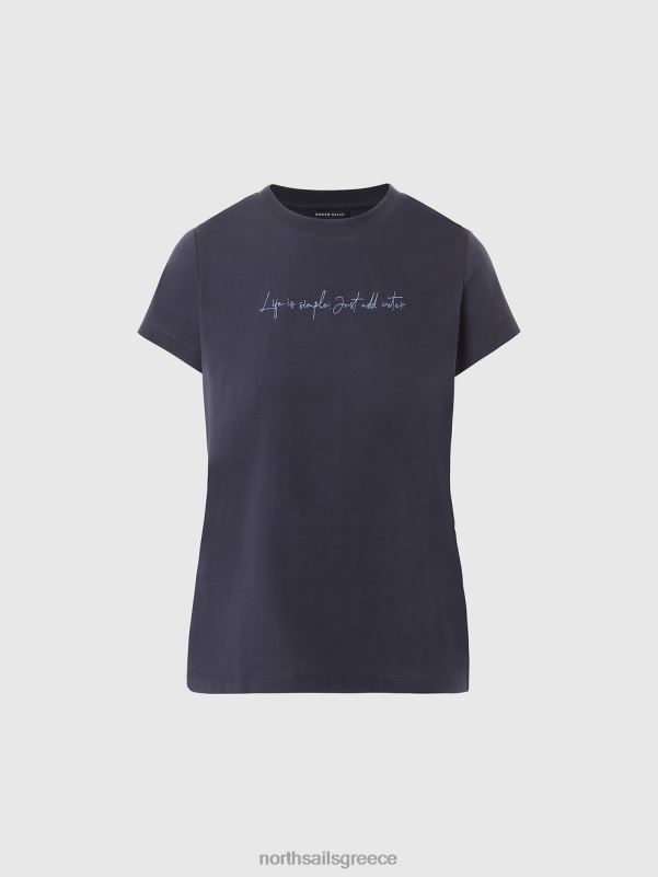 γρ North Sails γυναίκες μπλουζάκι με κέντημα ναυτικό μπλε NZP8560 είδη ένδυσης