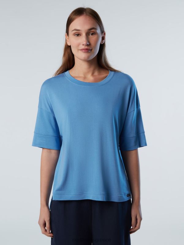 γρ North Sails γυναίκες μπλούζα με πεσμένο ώμο γαλάζιο του αραβοσίτου NZP8593 είδη ένδυσης