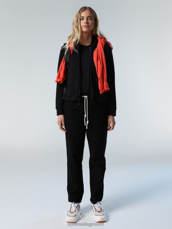 γρ North Sails γυναίκες μπλούζα με πεσμένο ώμο μαύρος NZP8594 είδη ένδυσης