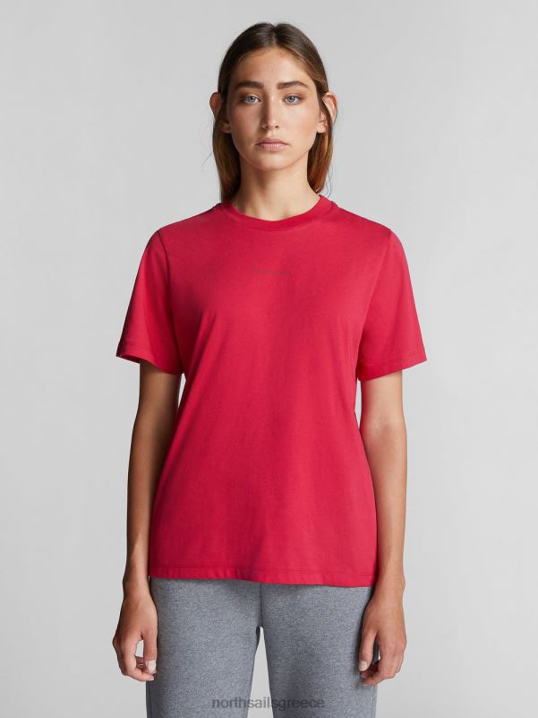 γρ North Sails γυναίκες T-shirt από οργανικό βαμβάκι περσικό κόκκινο NZP81546 είδη ένδυσης
