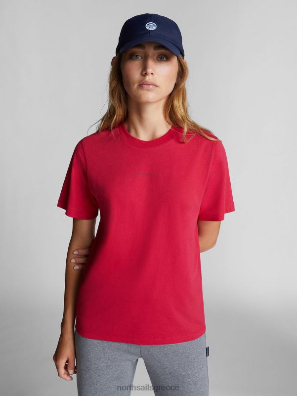 γρ North Sails γυναίκες T-shirt από οργανικό βαμβάκι περσικό κόκκινο NZP81546 είδη ένδυσης